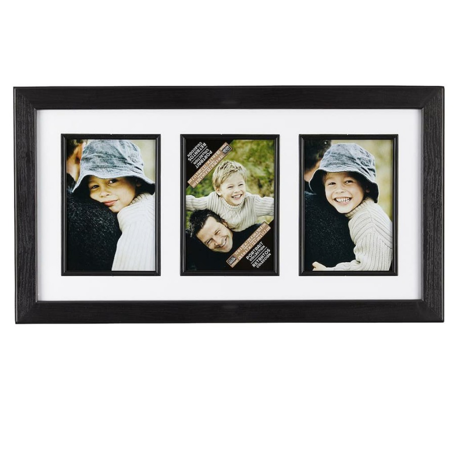 Frames * | Buy 12 Pack: 3 Opening Black Studio 5 X 7 Collage Frame With Mat, Portrait Collection By Studio Decor By Studio Decor