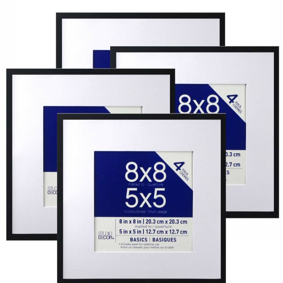 Frames * | New Basics Multipurpose Wall Frames By Studio Decor 4-Pack, 5 X 5 By Studio Decor