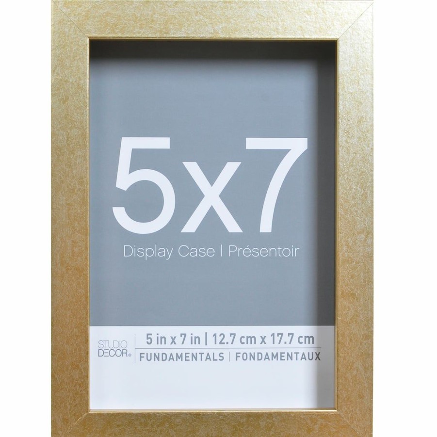 Frames * | Best Sale 4 Pack Gold Fundamentals 5 X 7 Display Case By Studio Decor By Studio Decor