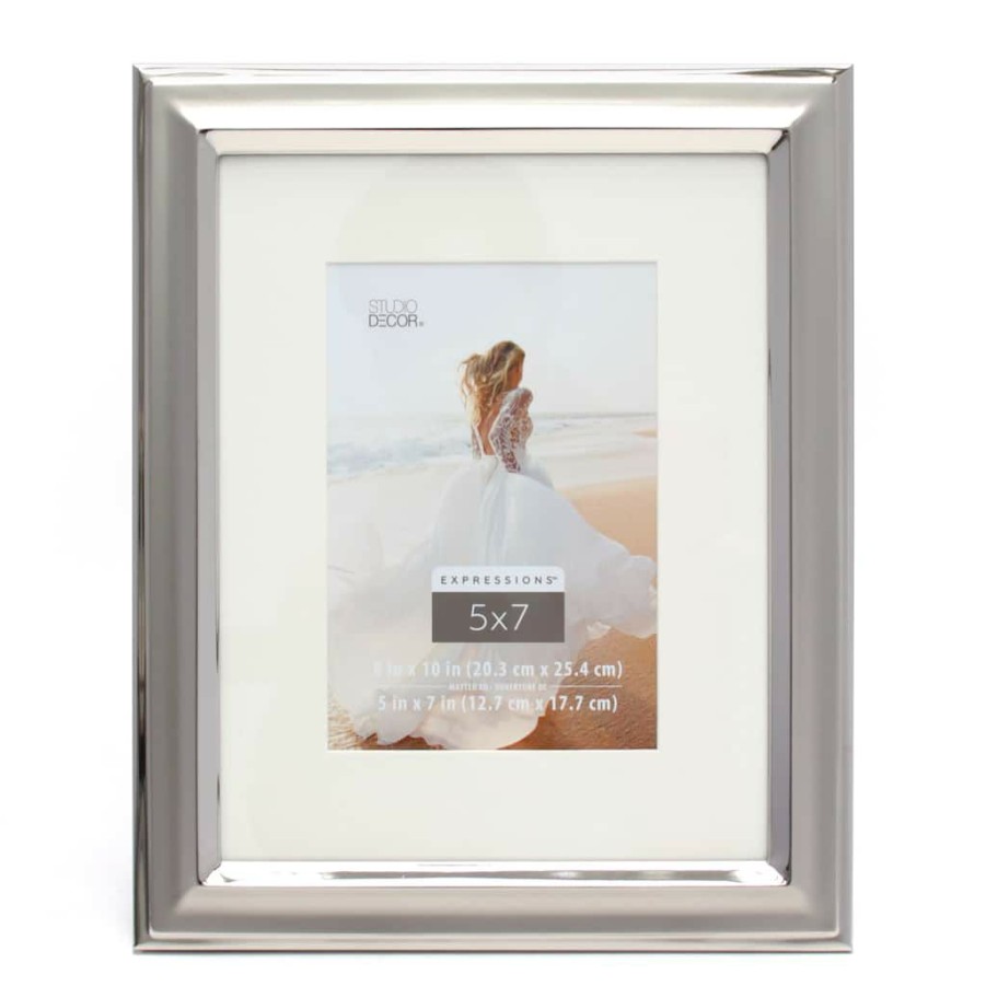 Frames * | Coupon 12 Pack: Silver Two-Tone 5 X 7 Frame, Expressions By Studio Decor By Studio Decor