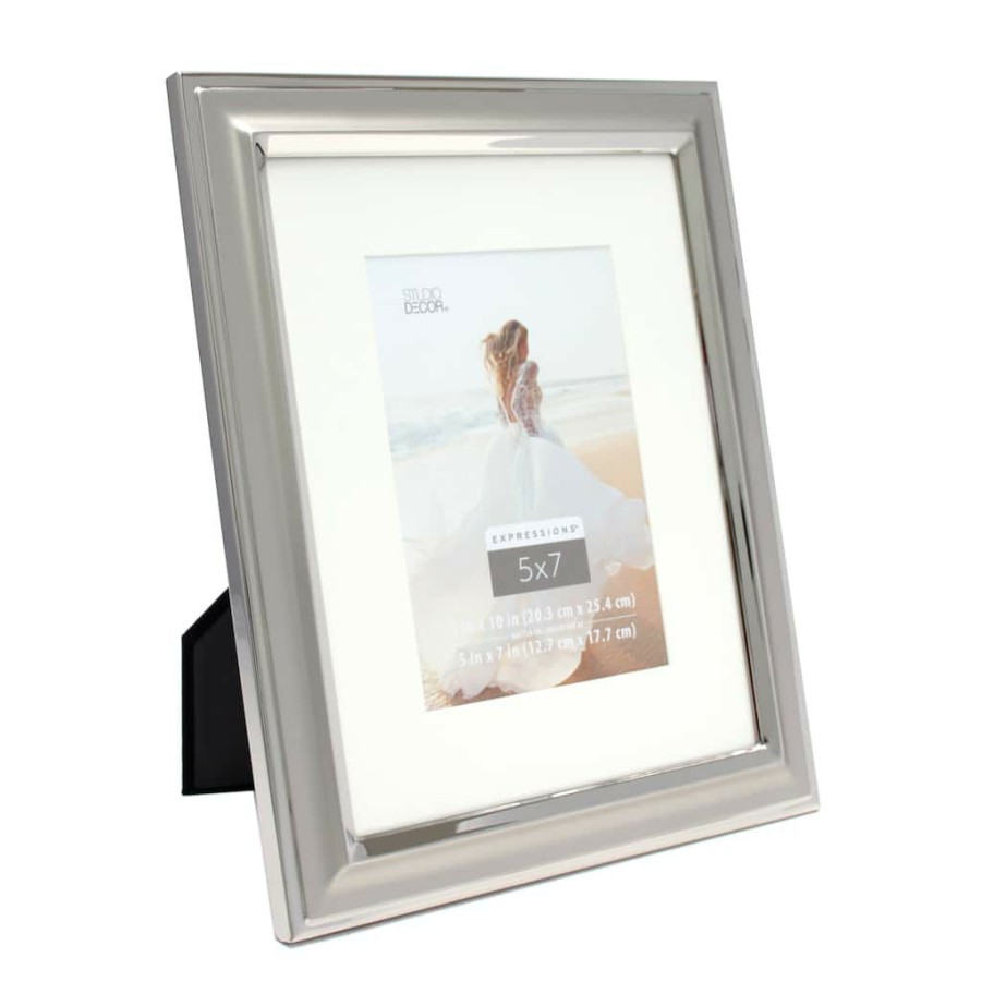 Frames * | Coupon 12 Pack: Silver Two-Tone 5 X 7 Frame, Expressions By Studio Decor By Studio Decor