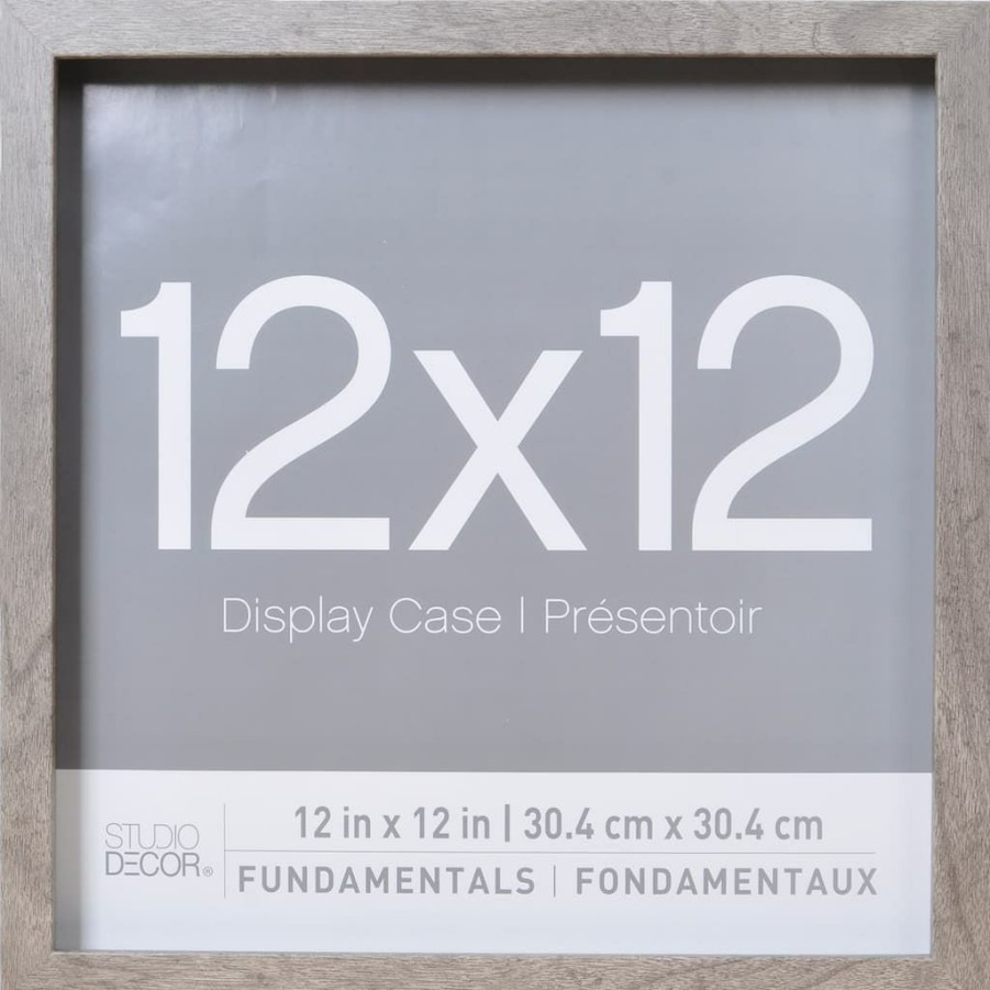 Frames * | Budget 2 Pack Gray Fundamentals 12 X 12 Shadowbox By Studio Decor By Studio Decor