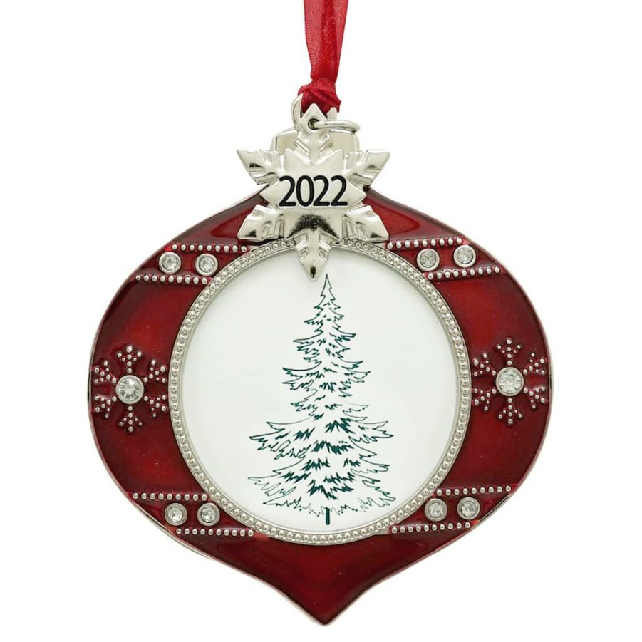 Frames * | Brand New Red & Silver 2022 Onion Bulb Ornament Frame By Studio Decor By Studio Decor