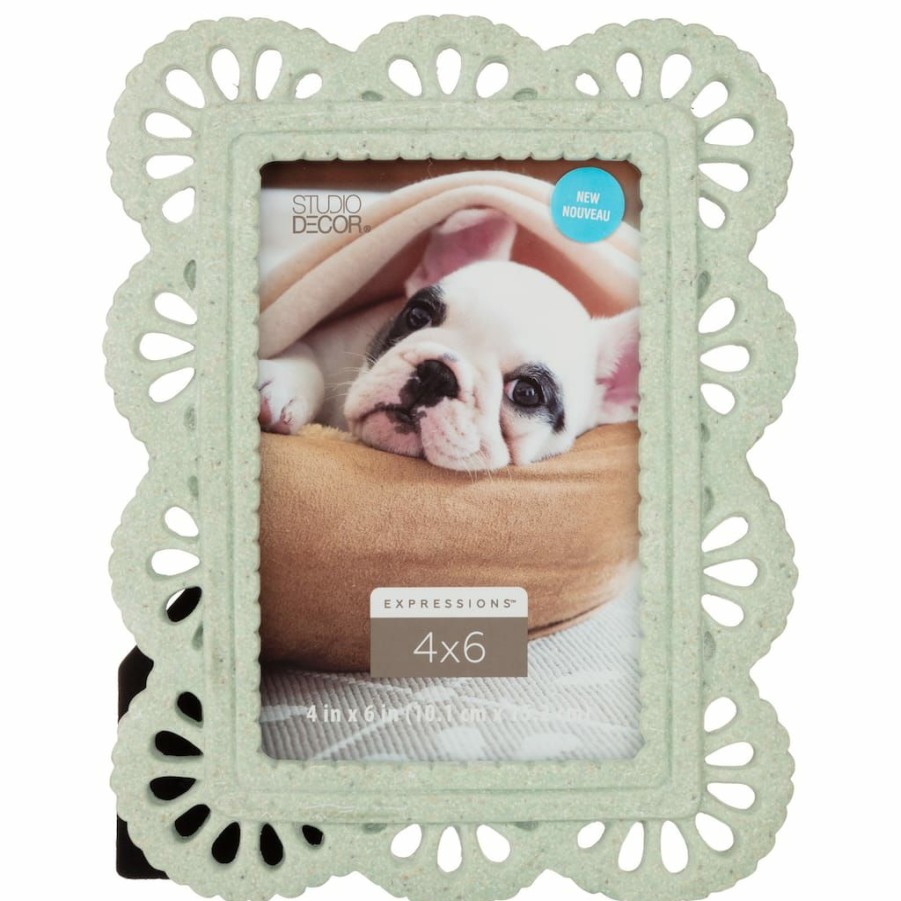 Frames * | Discount Sage Scalloped 4 X 6 Frame, Expressions By Studio Decor By Studio Decor