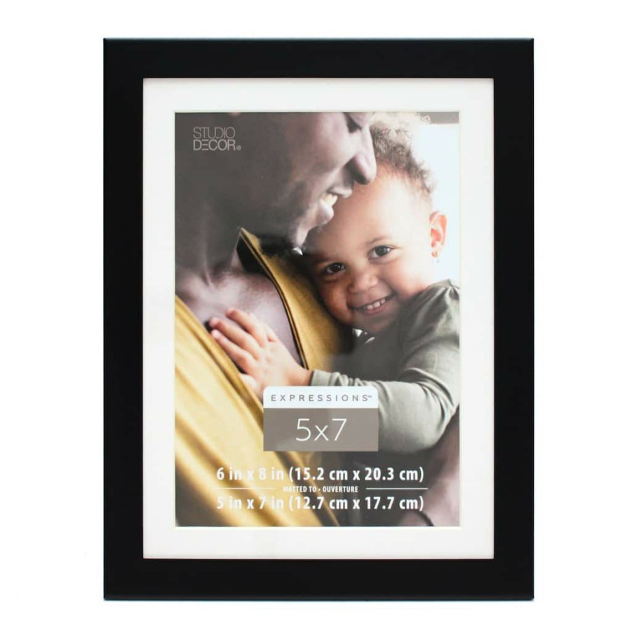 Frames * | Best Reviews Of 12 Pack: Aluminum Frame With Mat, Expressions By Studio Decor By Studio Decor Black