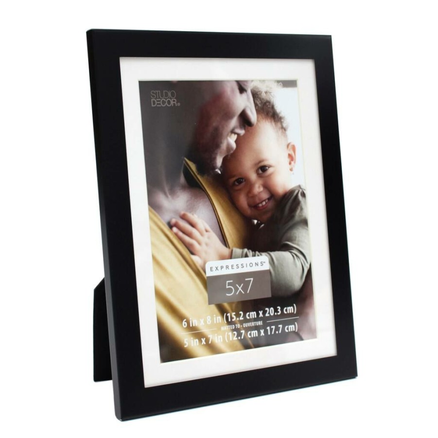 Frames * | Best Reviews Of 12 Pack: Aluminum Frame With Mat, Expressions By Studio Decor By Studio Decor Black