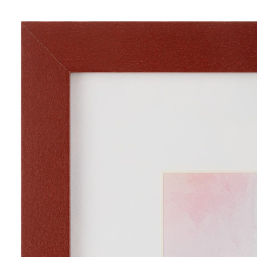 Frames * | Wholesale Burgundy Line 5 X 7 Frame With Mat, Simply Essentials By Studio Decor By Studio Decor