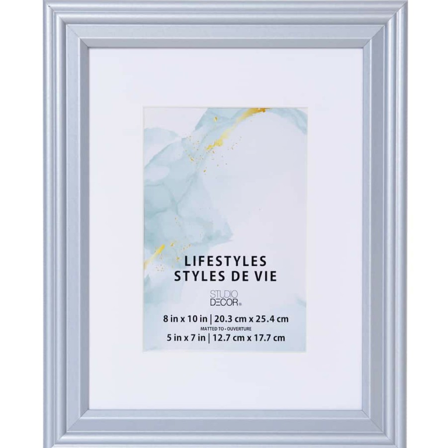 Frames * | Wholesale 6 Pack: Frame With Mat, Lifestyles By Studio Decor By Studio Decor Silver