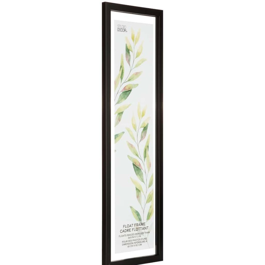 Frames * | Outlet Black Panoramic 26.8 X 7.2 Float Frame By Studio Decor By Studio Decor