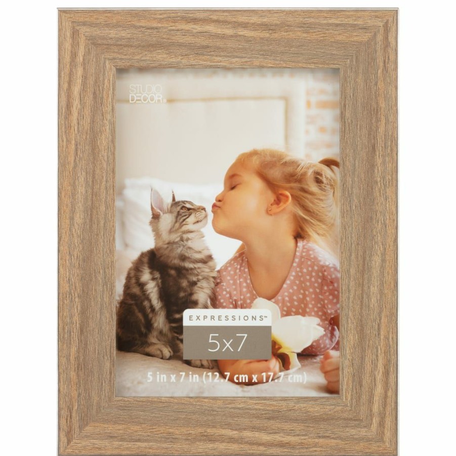 Frames * | New 12 Pack: Faux Wood 5 X 7 Frame, Expressions By Studio Decor By Studio Decor