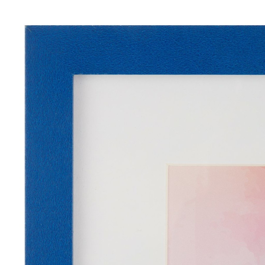 Frames * | Brand New Blue Linear 8 X 10 Frame With Mat, Simply Essentials By Studio Decor By Studio Decor