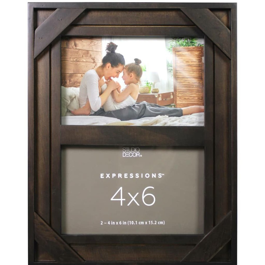 Frames * | Cheapest 2 Opening Espresso 4 X 6 Collage Frame, Expressions By Studio Decor By Studio Decor