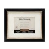 Frames * | Budget Black & Silver 8.5 X 11 Document Frame With Mat By Studio Decor By Studio Decor