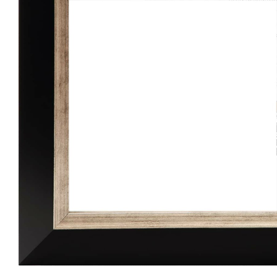 Frames * | Budget Black & Silver 8.5 X 11 Document Frame With Mat By Studio Decor By Studio Decor