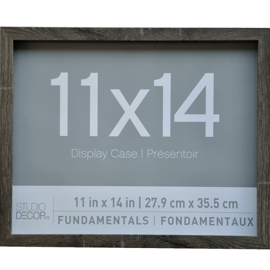 Frames * | Best Deal 9 Packs: 2 Ct. (18 Total) Gray Fundamentals 11 X 14 Display Case By Studio Decor By Studio Decor