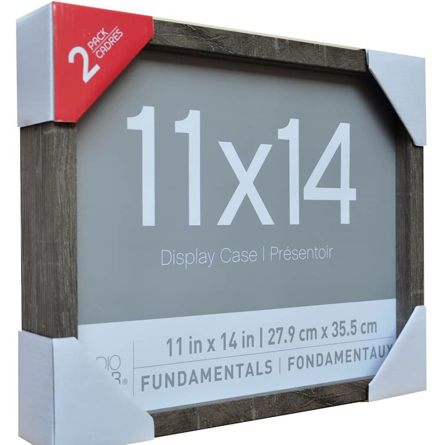 Frames * | Best Deal 9 Packs: 2 Ct. (18 Total) Gray Fundamentals 11 X 14 Display Case By Studio Decor By Studio Decor