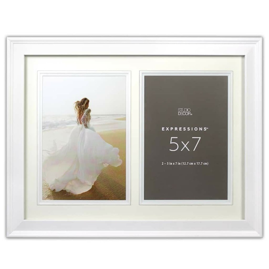 Frames * | Outlet 12 Pack: 2 Opening White 5 X 7 Collage Frame, Expressions By Studio Decor By Studio Decor