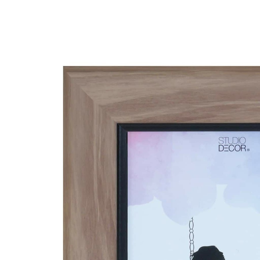 Frames * | Budget Brown With Black Edge 4 X 6 Frame, Simply Essentials By Studio Decor By Studio Decor