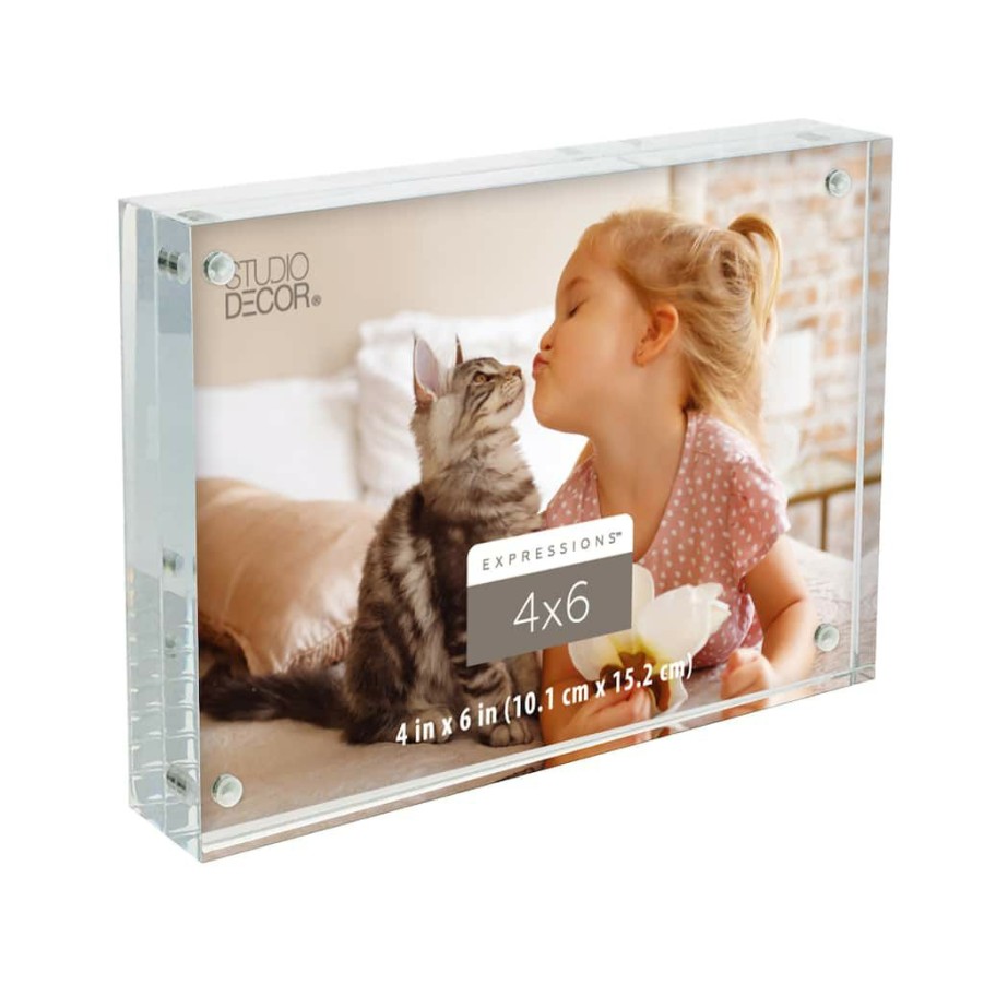 Frames * | Wholesale 12 Pack: Clear Acrylic Block Frame, Expressions By Studio Decor By Studio Decor