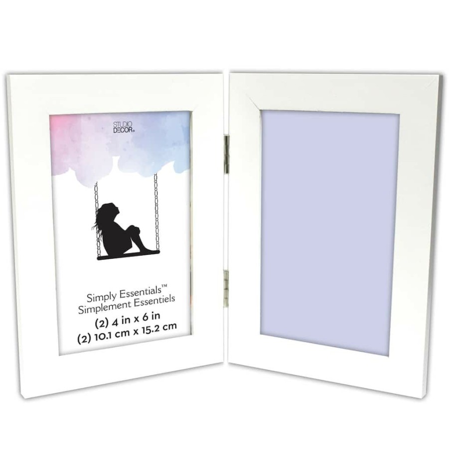 Frames * | Best Deal 12 Pack: 2 Opening White 4 X 6 Hinged Frame, Simply Essentials By Studio Decor By Studio Decor