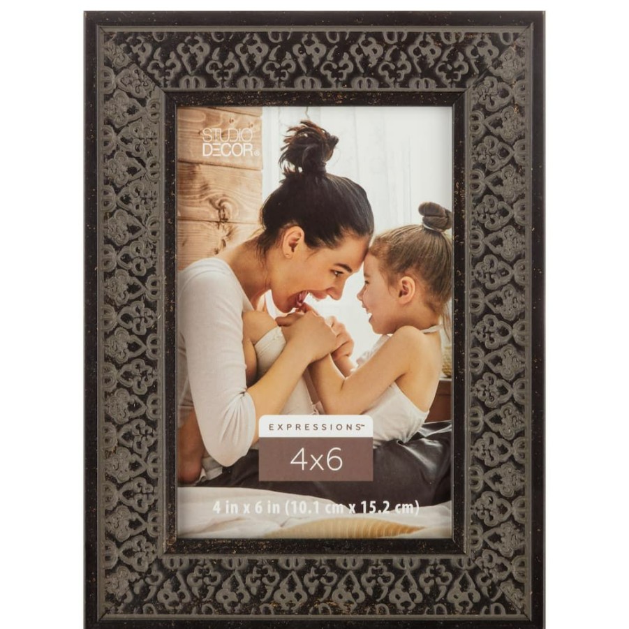 Frames * | Cheap Black Moroccan 4 X 6 Frame, Expressions By Studio Decor By Studio Decor