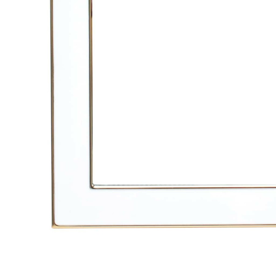 Frames * | Cheapest 12 Pack: White With Gold Outline 5 X 7 Frame, Expressions By Studio Decor By Studio Decor