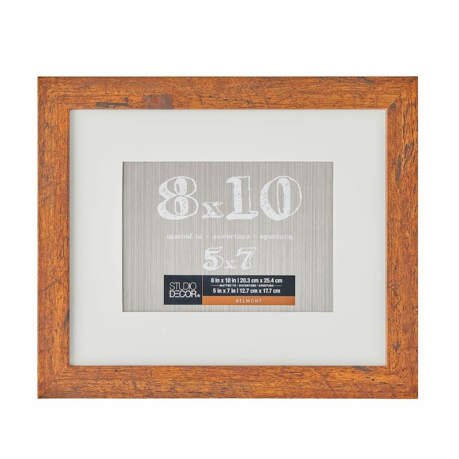 Frames * | Buy Frame With Mat, Belmont By Studio Decor By Studio Decor Honey