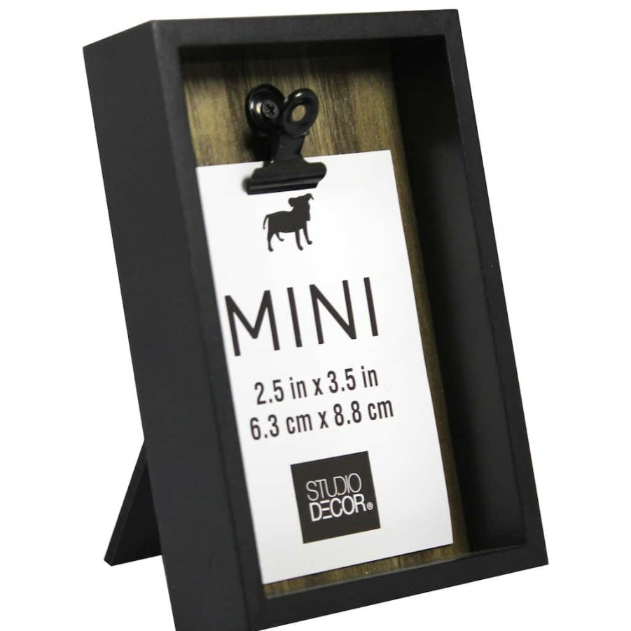 Frames * | Best Reviews Of Black Deep Box Mini Clip Frame By Studio Decor By Studio Decor