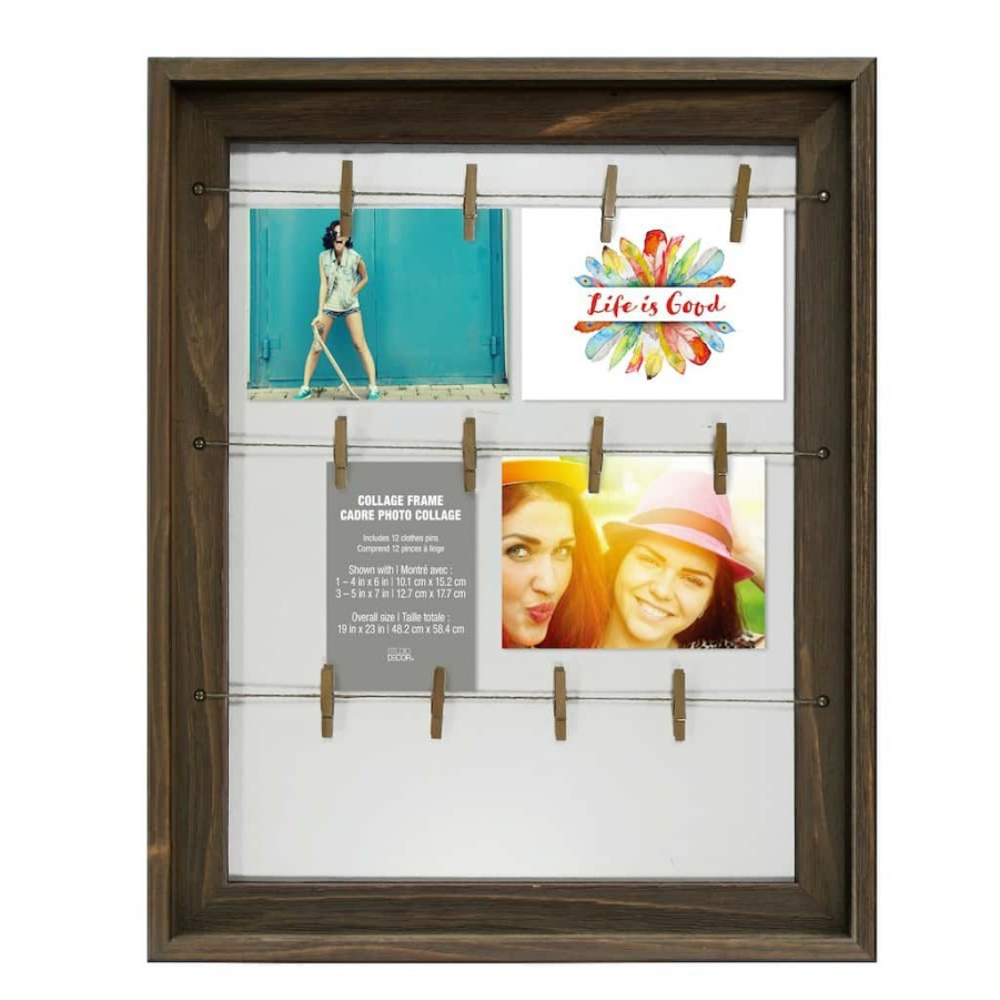 Frames * | Wholesale 8 Pack: Gray Wash 19 X 23 Collage Clip Frame By Studio Decor By Studio Decor