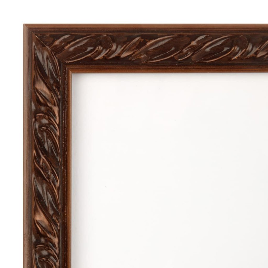 Frames * | Best Deal Espresso Thin Ornate 11 X 14 Frame With Mat, Home By Studio Decor By Studio Decor