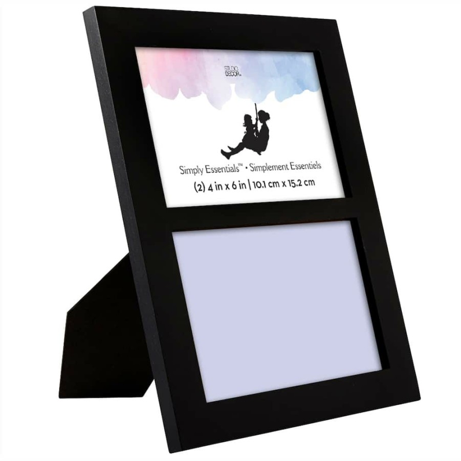 Frames * | Hot Sale 12 Pack: 2 Opening Black 4 X 6 Collage Frame, Simply Essentials By Studio Decor By Studio Decor