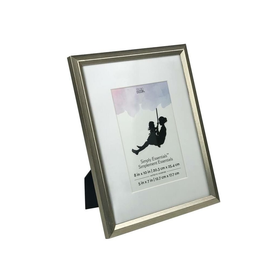 Frames * | Wholesale 12 Pack: Foil Frame With Mat, Simply Essentials By Studio Decor By Studio Decor Silver