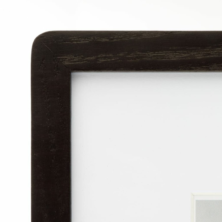 Frames * | Outlet Black Round Corner 5 X 7 Frame With Mat By Studio Decor By Studio Decor