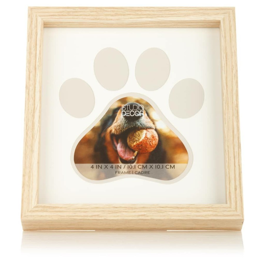 Frames * | Top 10 Natural 4 X 4 Tabletop Frame With Paw Mat By Studio Decor By Studio Decor