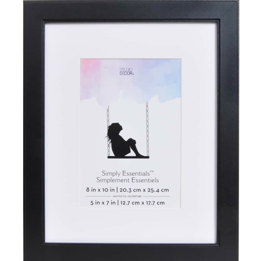 Frames * | Best Deal 12 Pack: Flat Black 5 X 7 Frame With Mat, Simply Essentials By Studio Decor By Studio Decor