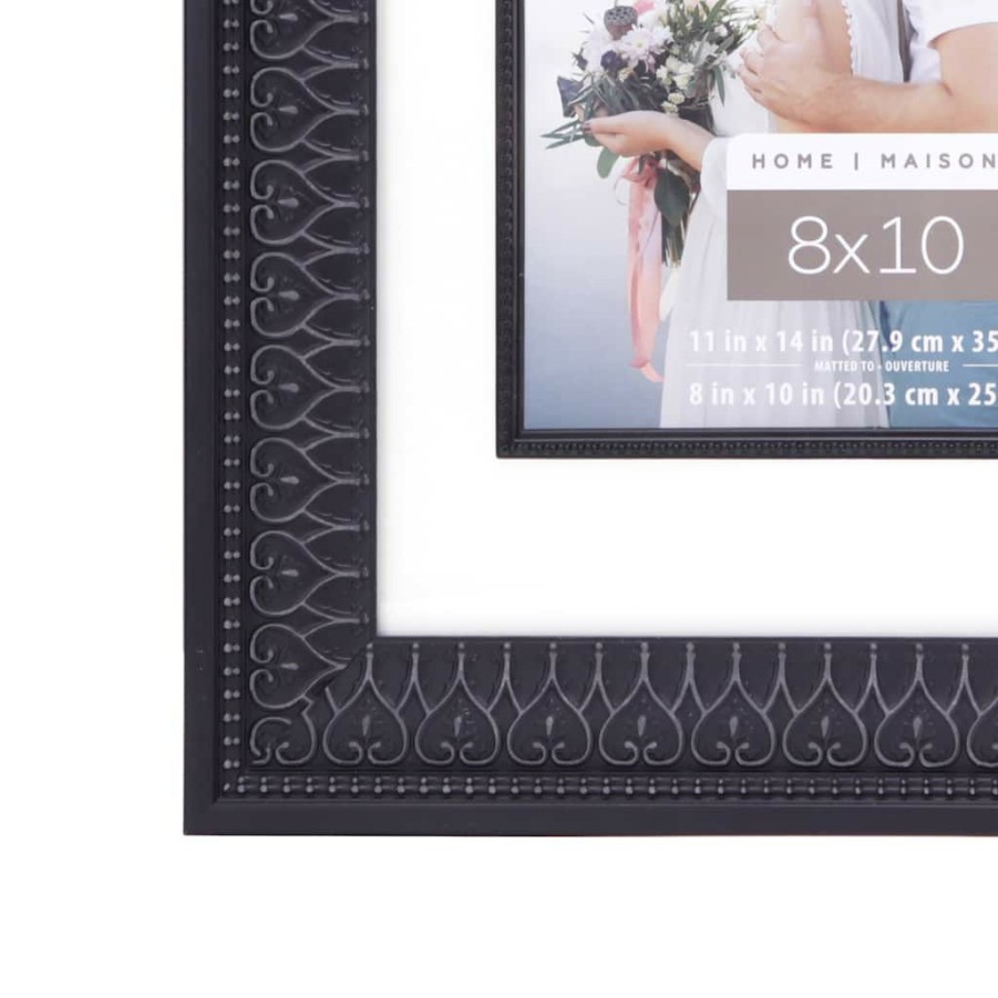 Frames * | Buy Black Hearts Frame With Mat, Home By Studio Decor By Studio Decor