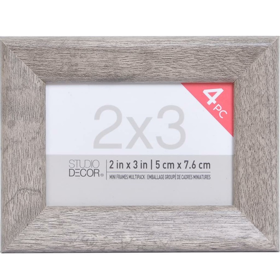 Frames * | Brand New 12 Packs: 4 Ct. (48 Total) Gray 2 X 3 Frame By Studio Decor By Studio Decor