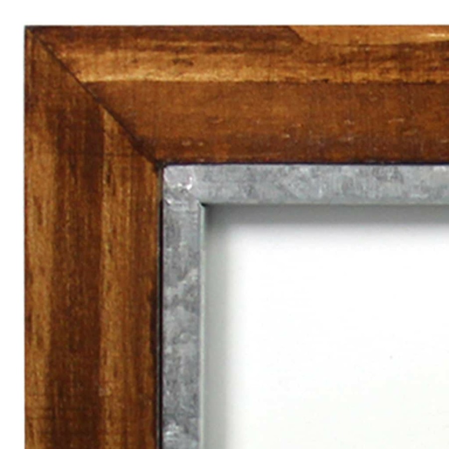 Frames * | Promo 2 Opening Walnut & Silver Hinged 5 X 7 Collage Frame, Expressions By Studio Decor By Studio Decor