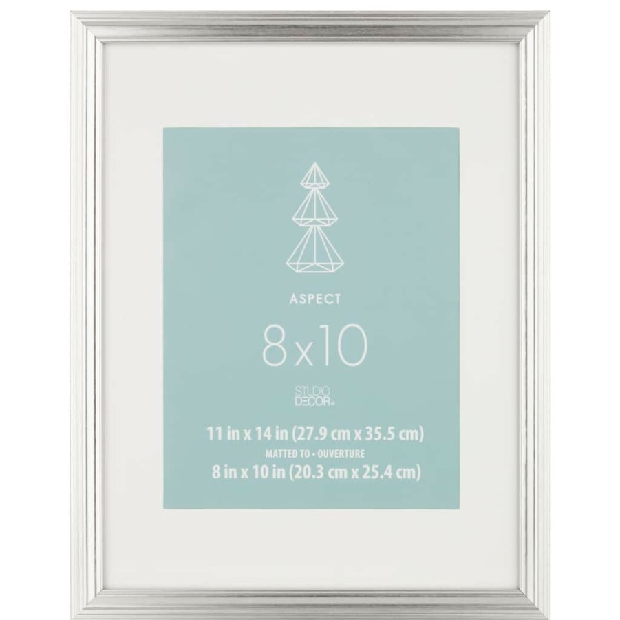 Frames * | Cheap 8 Pack: Silver Narrow 8 X 10 With Mat Frame, Aspect By Studio Decor By Studio Decor