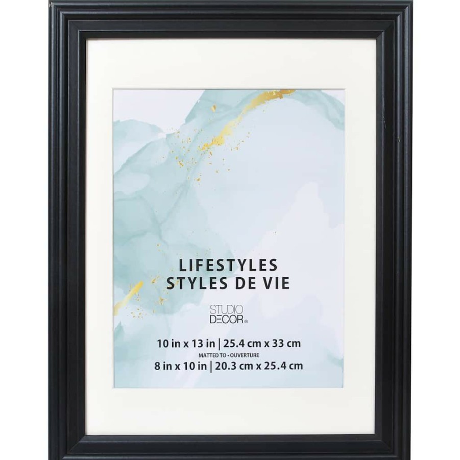 Frames * | Hot Sale Frame With Mat, Lifestyles By Studio Decor By Studio Decor Black