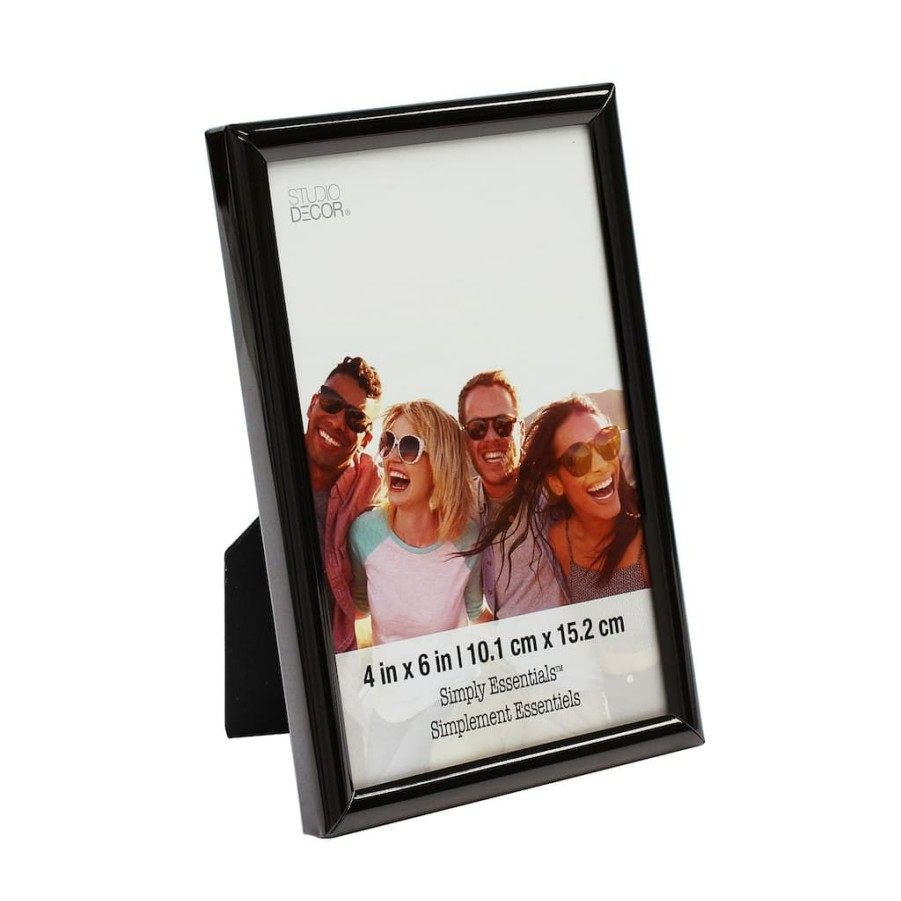 Frames * | New 12 Pack: Black Curved Profile 4 X 6 Frame, Simply Essentials By Studio Decor By Studio Decor