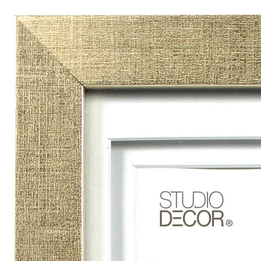 Frames * | New 12 Pack: Champagne 3.5 X 5 Frame With Double Mat, Expressions By Studio Decor By Studio Decor