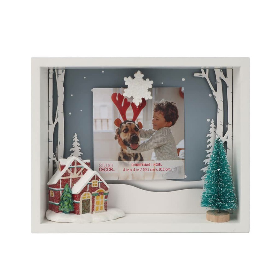 Holidays & Occasions * | Buy Snow Covered House 4 X 4 Clip Frame By Studio Decor By Studio Decor