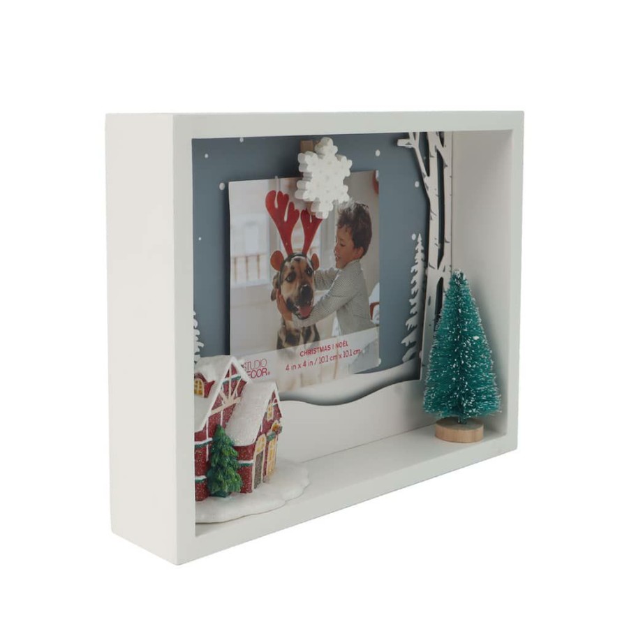 Holidays & Occasions * | Buy Snow Covered House 4 X 4 Clip Frame By Studio Decor By Studio Decor