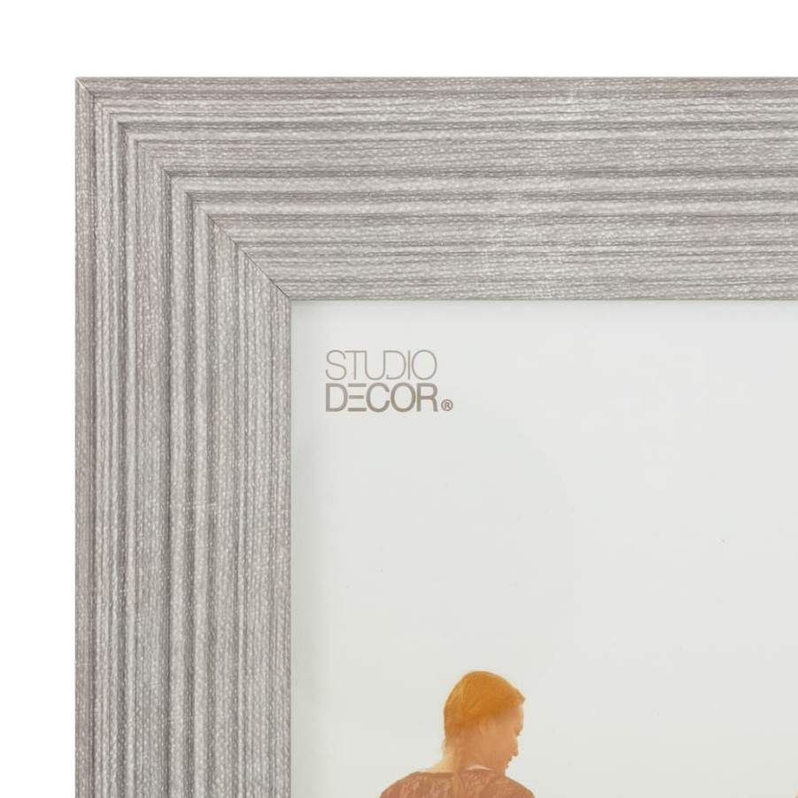 Frames * | Promo 12 Pack: Gray Ribbed 5 X 7 Frame, Expressions By Studio Decor By Studio Decor