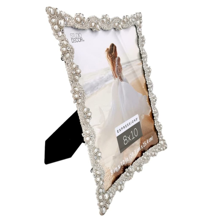 Frames * | Best Sale Jeweled Frame, Expressions By Studio Decor By Studio Decor Silver