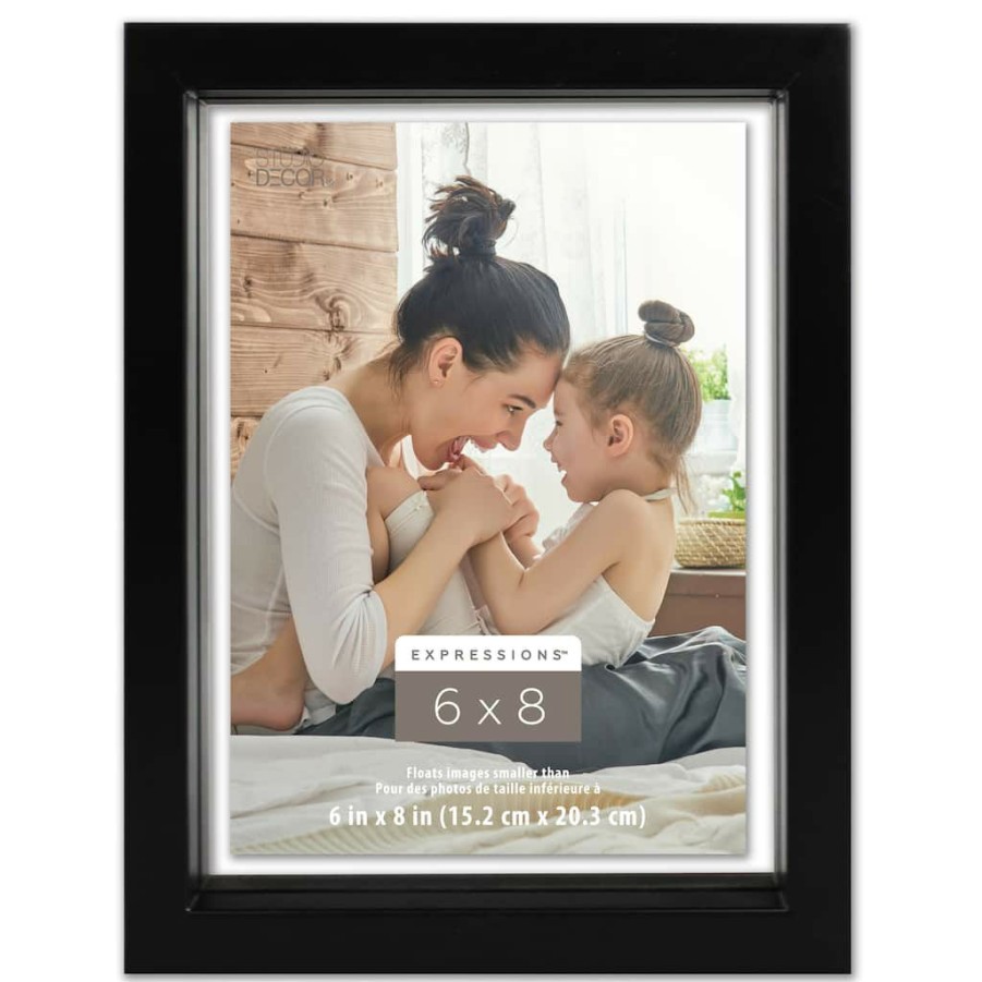 Frames * | Deals 12 Pack: Black Painted 6 X 8 Float Frame, Expressions By Studio Decor By Studio Decor