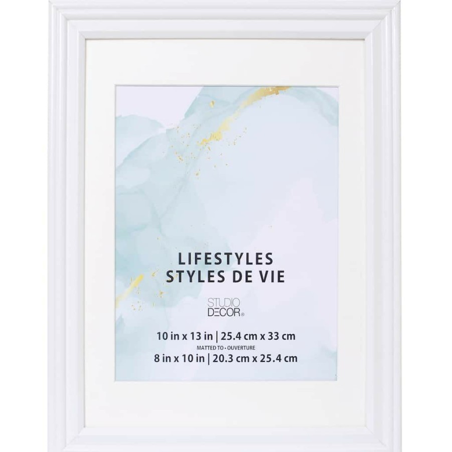 Frames * | Best Sale Frame With Mat, Lifestyles By Studio Decor By Studio Decor White