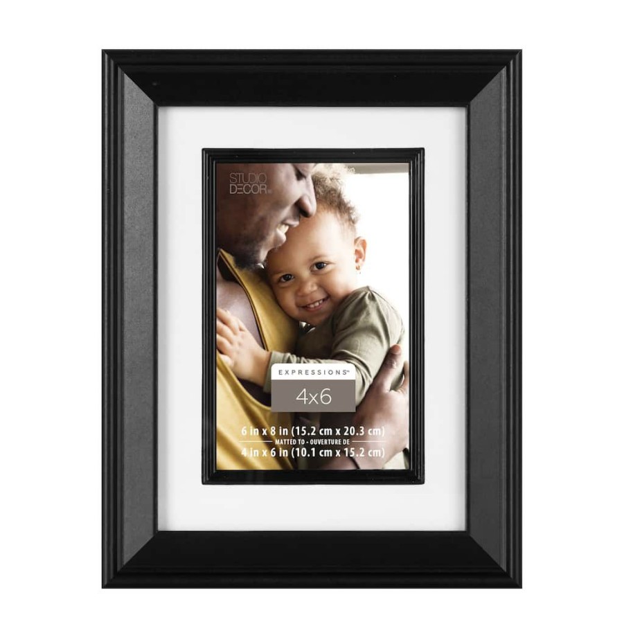 Frames * | Cheapest Black 4 X 6 Frame With Fillet, Expressions By Studio Decor By Studio Decor