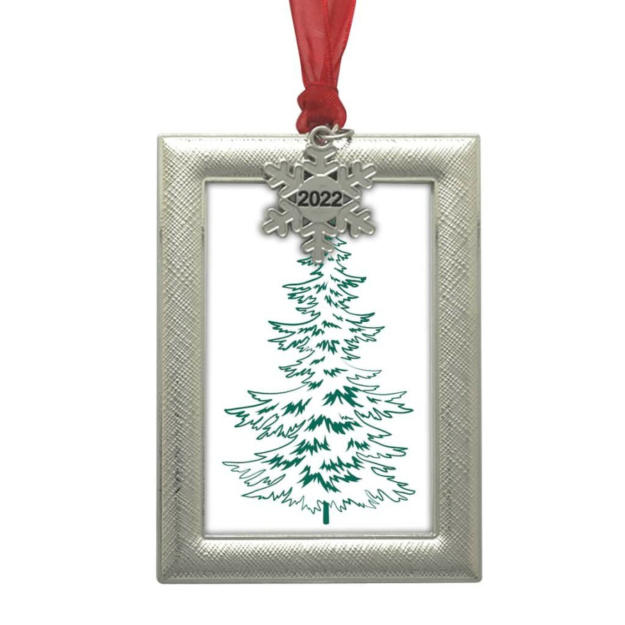 Frames * | Budget Silver Snowflake 2022 Rectangle Ornament Frame By Studio Decor By Studio Decor